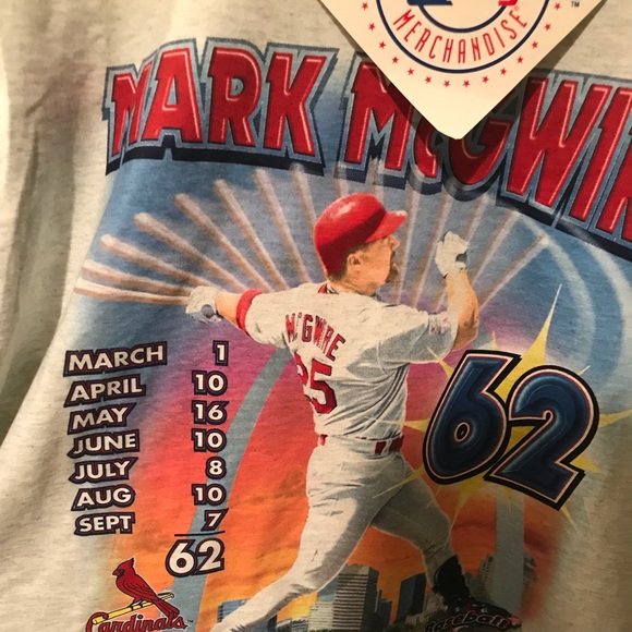 VTG Mark McGwire 62 Home Run Shirt MLB - Picture 2 of 6